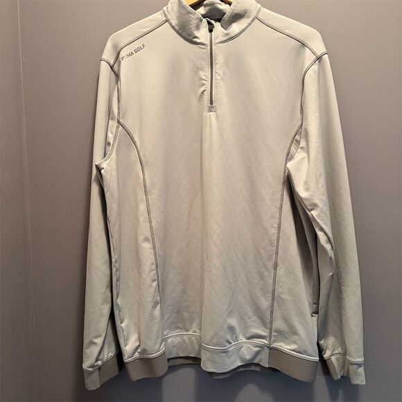 Puma Men's Large Gray Golf Pullover Quarter-Zip Lightweight Casual - Picture 1 of 11